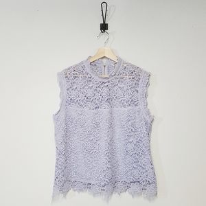 Nanette Lepore Sleeveless Lace Top Size XL